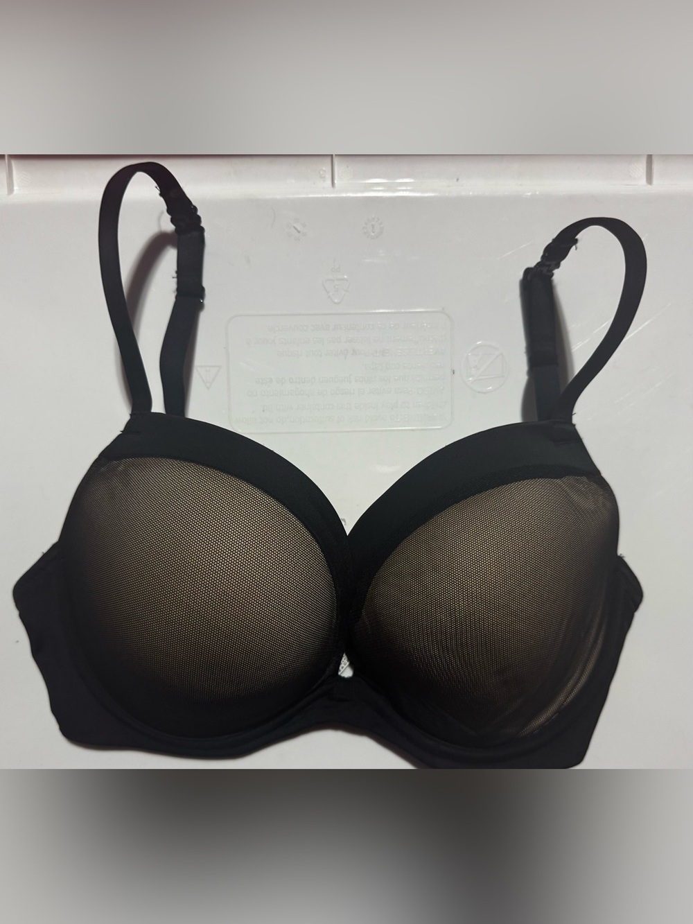Le Mystere Black Mesh Contour Bra
